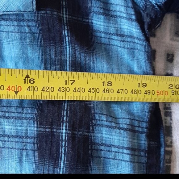 Women's Riley & McCormick Western Cowgirl Oxford Button down Plaid Shirt Size M - Picture 12 of 12